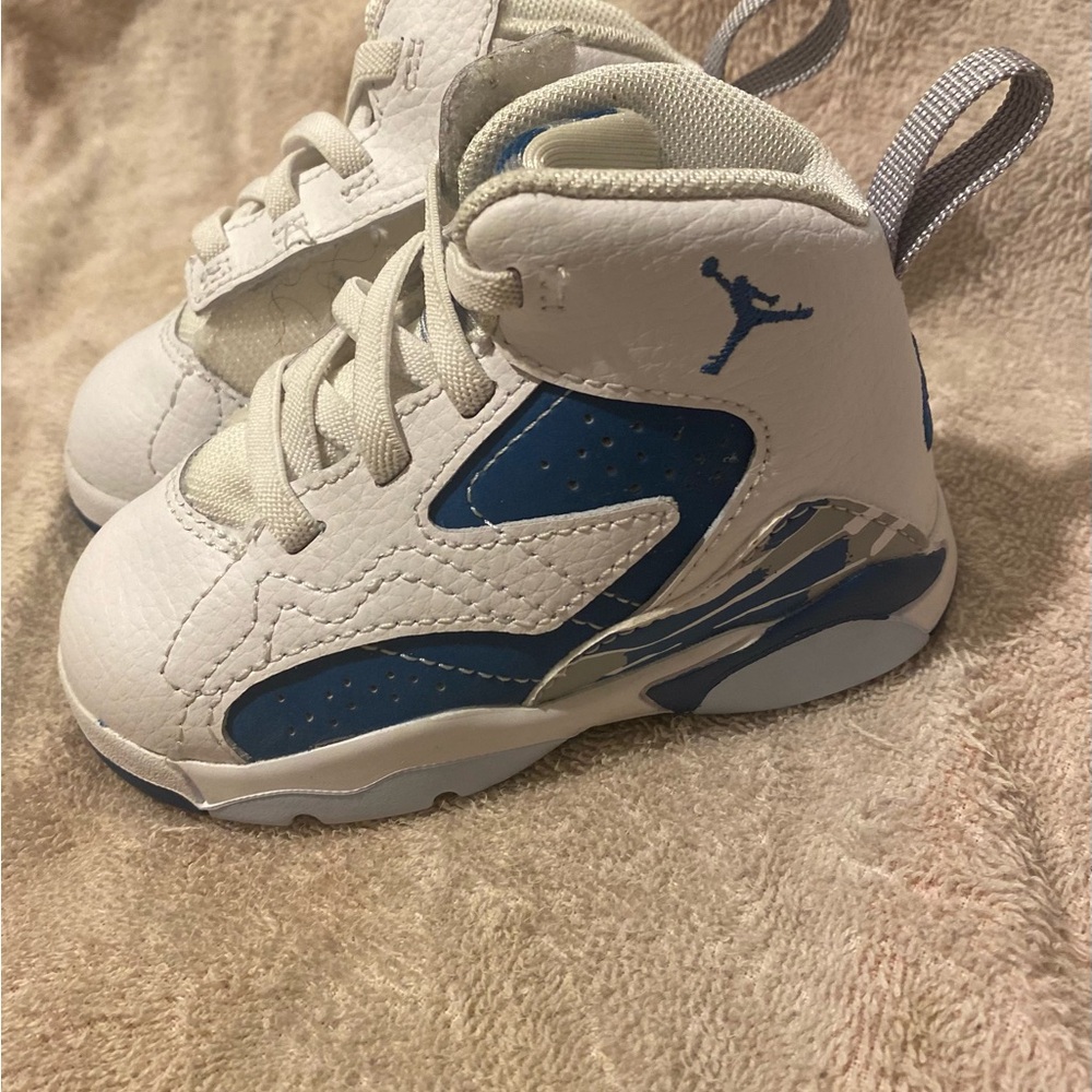 Toddler Baby nike Air Jordan Shoes Jumpman MVP TD white/blue (DZ5576-101) Sz 5C